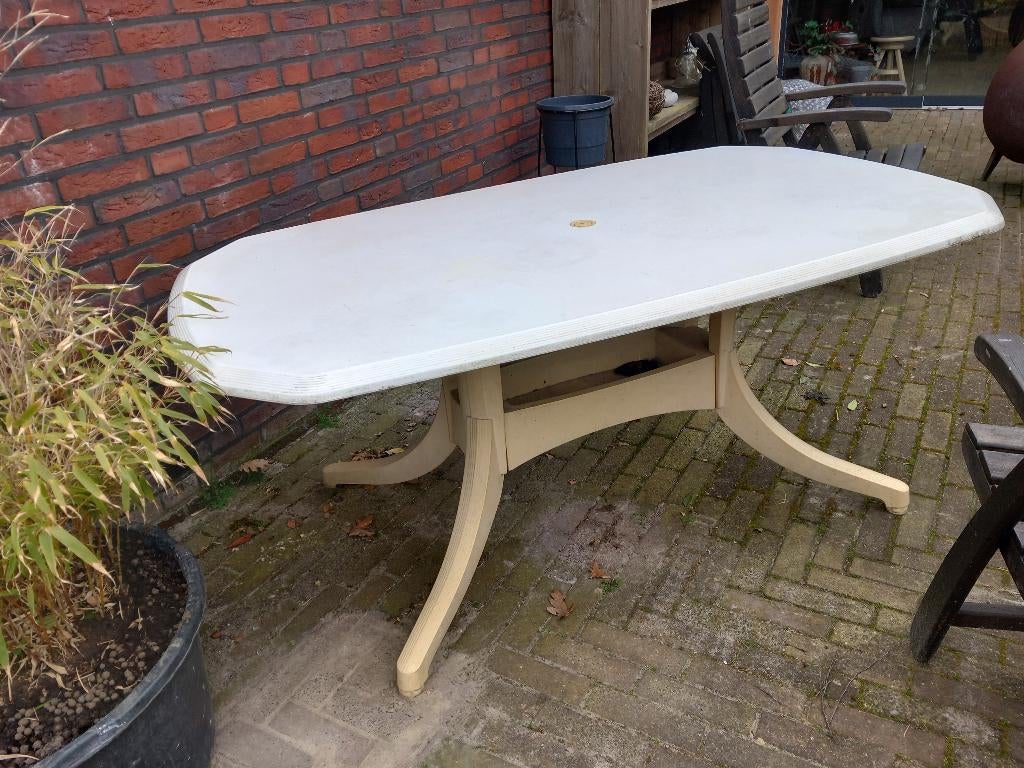 Hartman tuintafel, Tuin en Terras, Tuintafels, Ophalen, Gebruikt, Rechthoekig, Kunststof