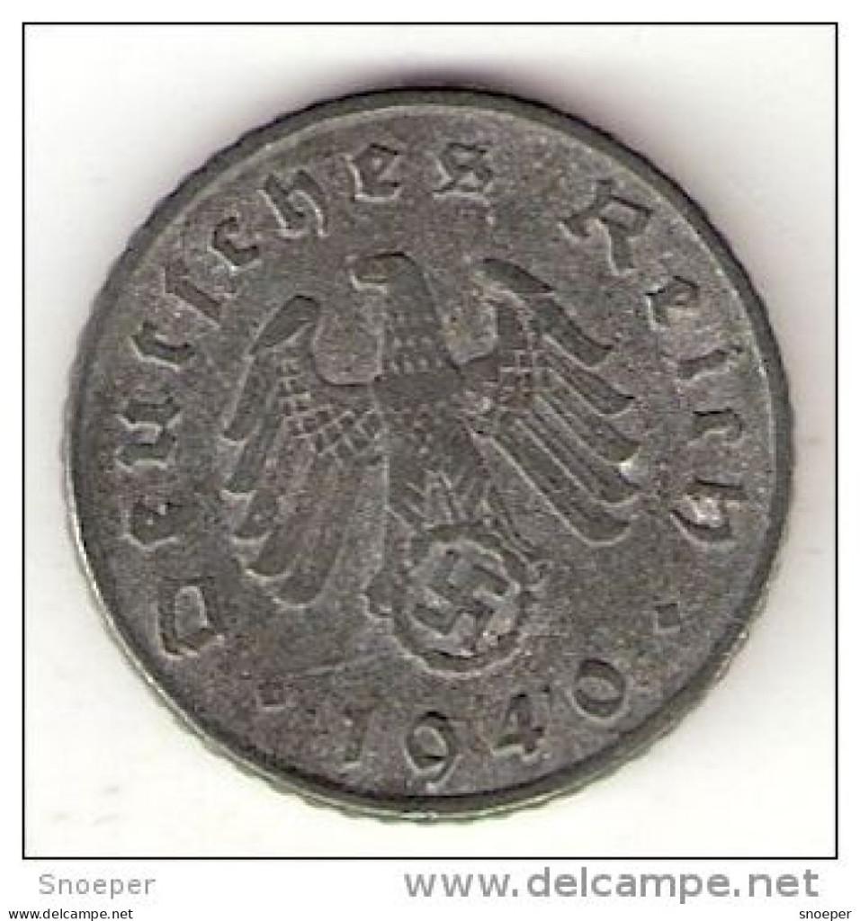 germany 5 pfennig 1940 a km 100 xf+, Postzegels en Munten, Munten | Europa | Niet-Euromunten, Verzenden, Duitsland, Losse munt