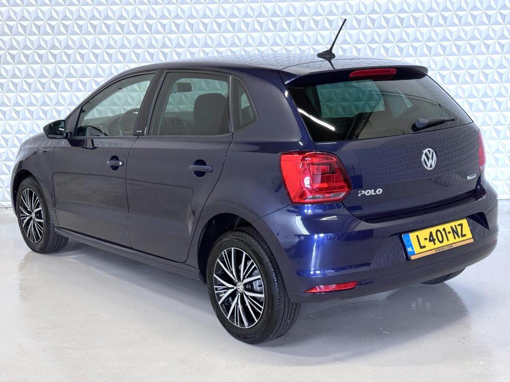 Volkswagen Polo 1.0 5drs ALLSTAR Airco ECC Navigatie (2017), Stof, Euro 6, Blauw, Bedrijf