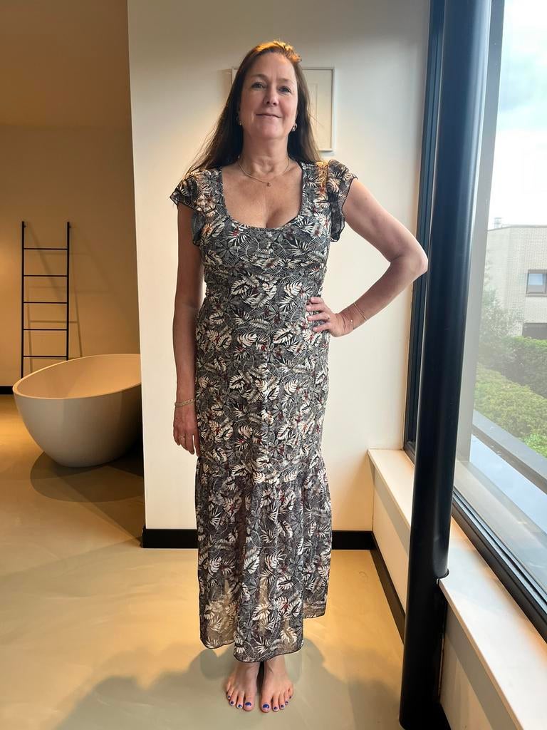 Nieuwe Tessa Koops Jurk Zwart Wit Print Maat L, Kleding | Dames, Zwart, Maat 42/44 (L), Nieuw, Ophalen of Verzenden