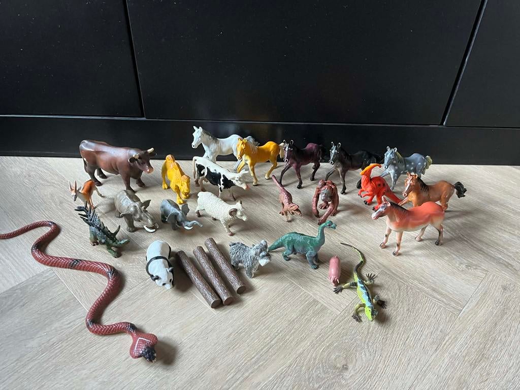 27 stuks Speelgoed Dieren - Boerderij, Jungle & Dinosaurusse, Ophalen of Verzenden, Zo goed als nieuw, Jongen of Meisje