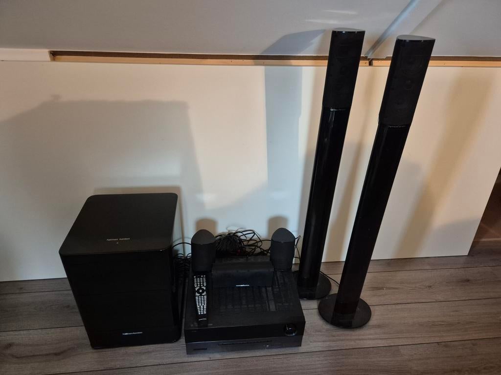 Harman Kardon AVR 141 Home Cinema Set met 5.1 Speakers, Gebruikt, 70 watt of meer, 5.1-systeem, Overige spelers