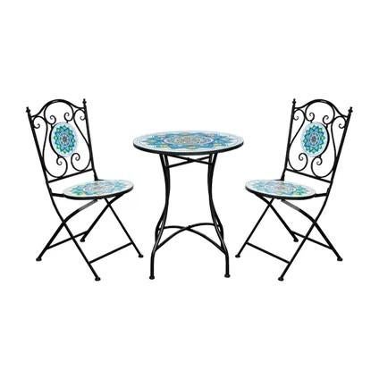 Sens-Line Mali Mozaïek 3-delige Tuinset - Nieuw in doos, 2 zitplaatsen, Overige materialen, Nieuw, Ophalen of Verzenden