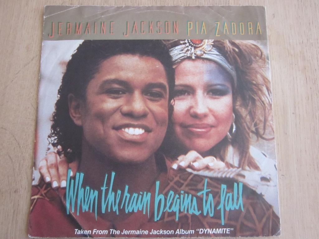 Jermaine Jackson & Pia Zadora - When the rain begins to fall, Verzenden, 7 inch, Single, Zo goed als nieuw