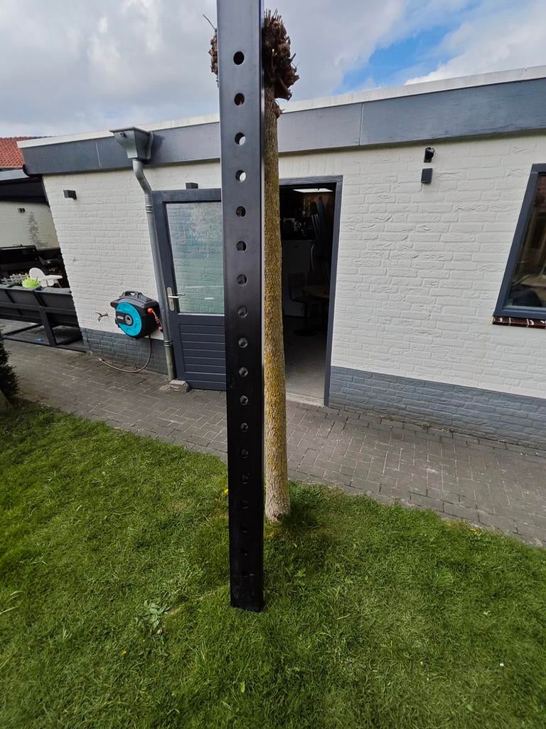 Stalen paal voor wijnflessen, 245 cm hoog, Ophalen