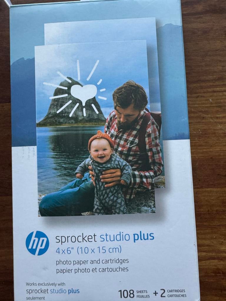 HP Sprocket Studio Plus Fotopapier en Cartridges (107 vellen, Ophalen of Verzenden, Nieuw
