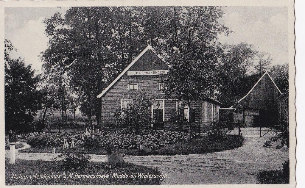 GA1342 Natuurvriendenhuis Hermanshoeve meddo Groenlo 1962, Verzenden, 1960 tot 1980, Ongelopen, Gelderland