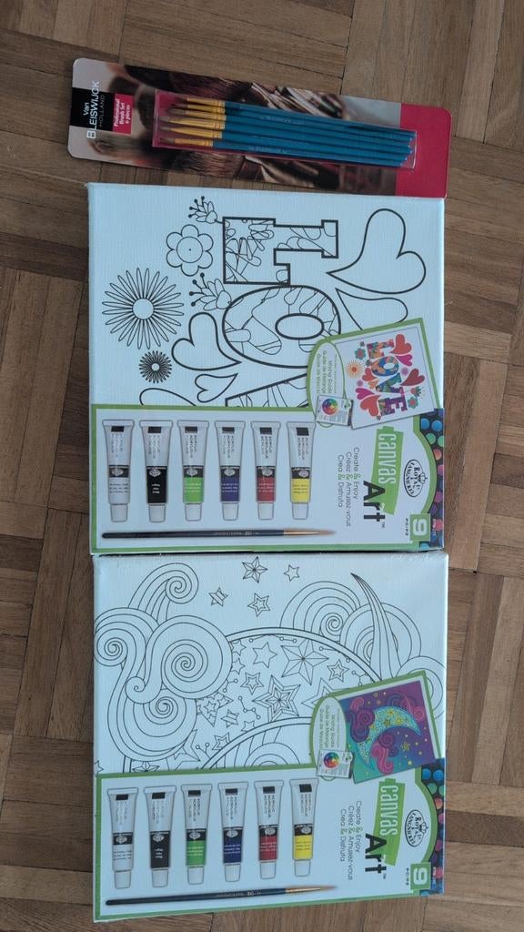 Schilderset voor kinderen: CanvasART & Bleiswijck penselen, Ophalen, Nieuw, Acrylverf
