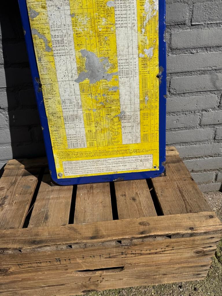 Michelin emaille reclamebord, Ophalen