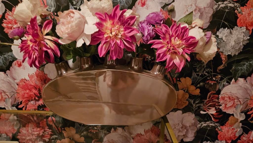 Tulpenvaas incl zijden bloemen, Ophalen, Overige kleuren, Minder dan 50 cm, Glas