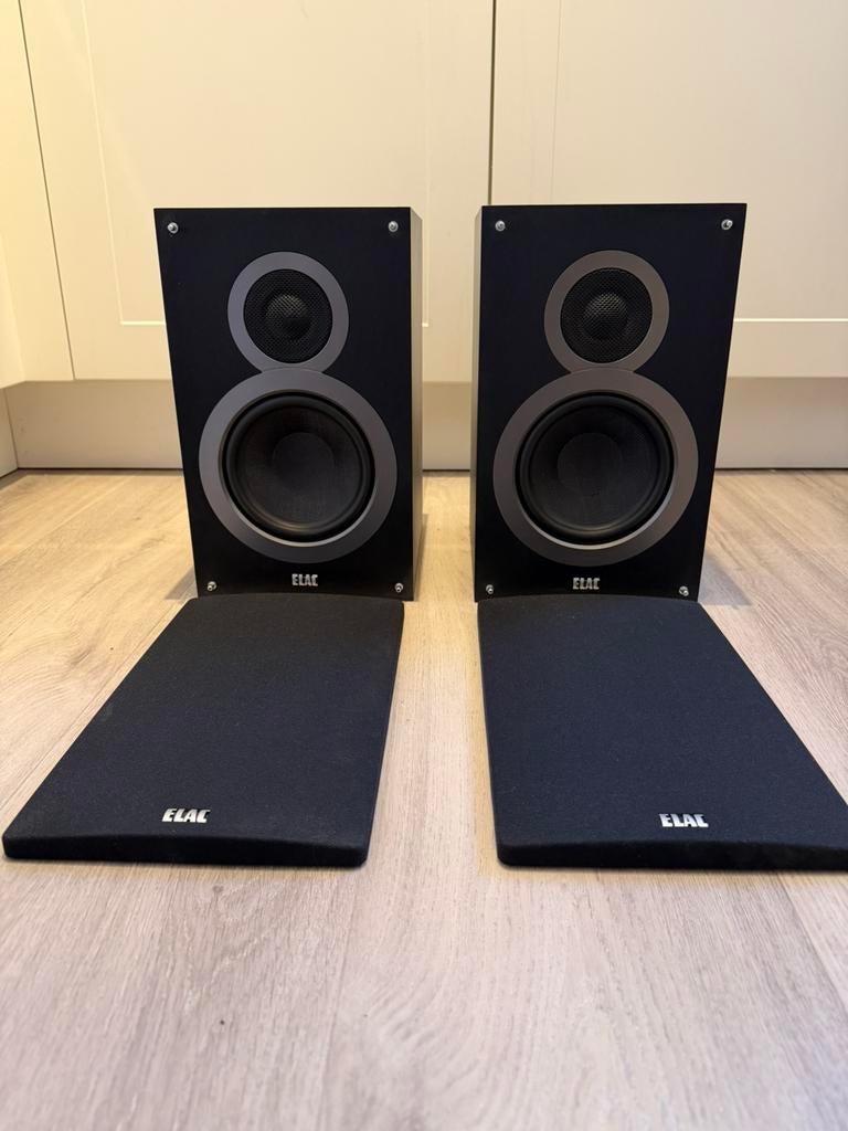 Elac db61-bk speakers, Audio, Tv en Foto, Luidsprekers, Zo goed als nieuw, Front, Rear of Stereo speakers, 120 watt of meer, Overige merken