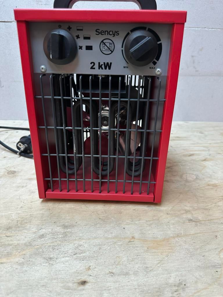 Sencys 2KW Kachel Werkplaats Garage Heater, Ophalen of Verzenden, Gebruikt, 800 watt of meer, Kachel
