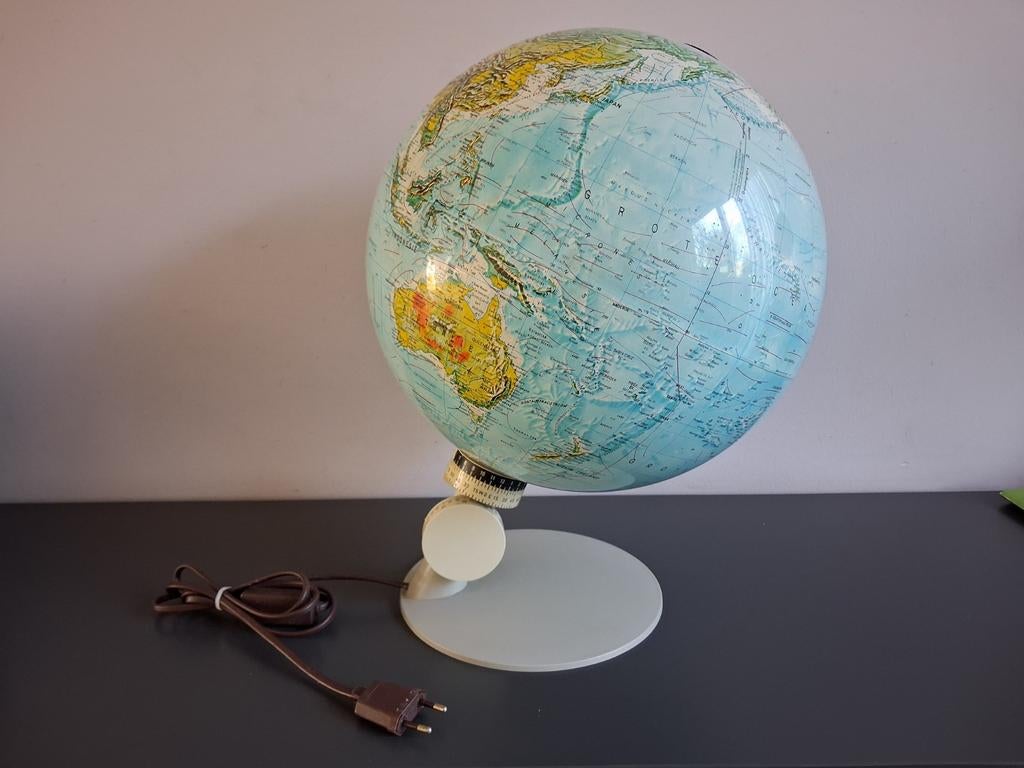 Scan globe wereldbol verlichting vintage, Ophalen of Verzenden