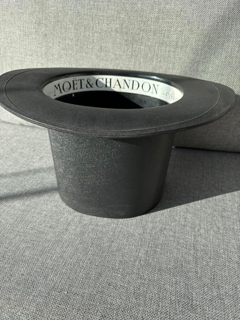 Vintage Moët & Chandon Champagnekoeler "Top Hat" (1985), Ophalen of Verzenden, Zo goed als nieuw, Reclamebord