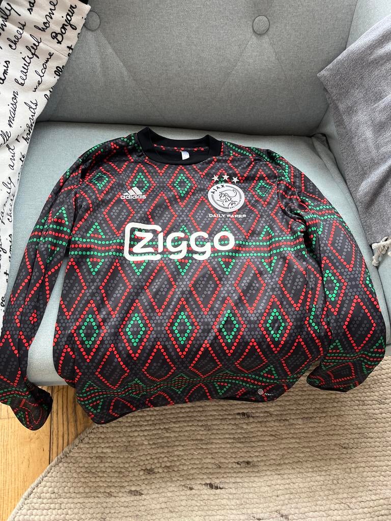 Ajax sweater - Zwart met rood/groen patroon, Maat XL, Ophalen of Verzenden, Zo goed als nieuw, Shirt