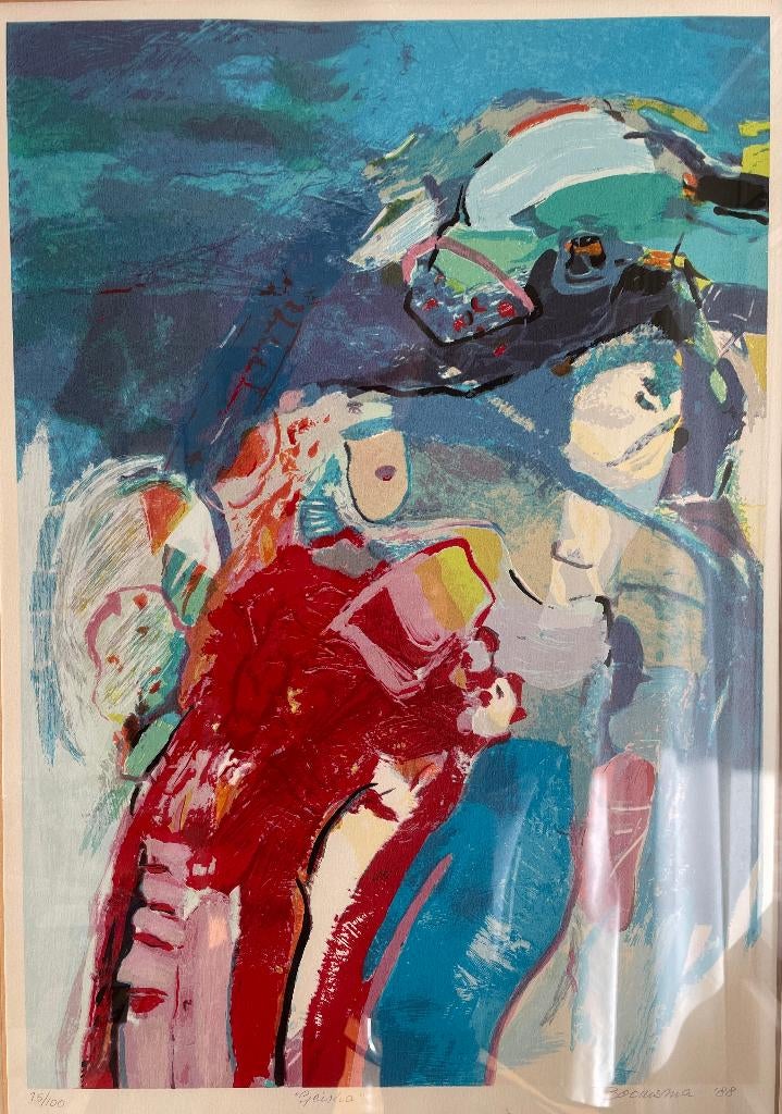 Zeefdruk " GEISHA " Marijke Boomsma, Antiek en Kunst, Ophalen