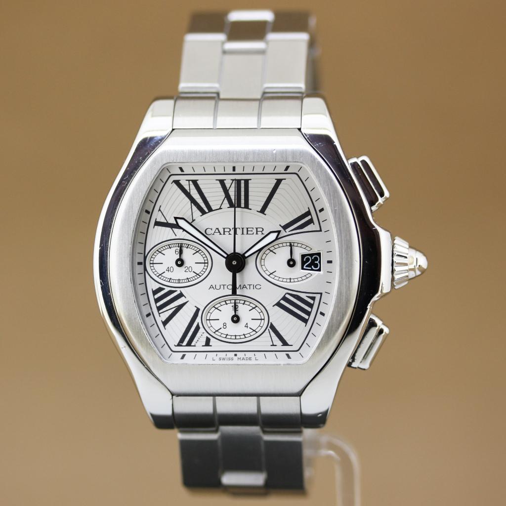 Cartier Roadster XL Chronograph Ref. 3405, Overige merken, Staal, Gebruikt, Staal