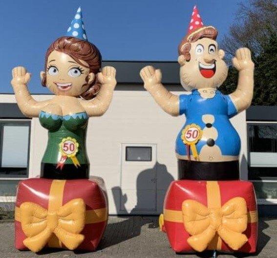 opblaas abraham sara sarah te huur huren opa oma pop jarig, Ophalen of Verzenden, Zo goed als nieuw, Abraham of Sarah