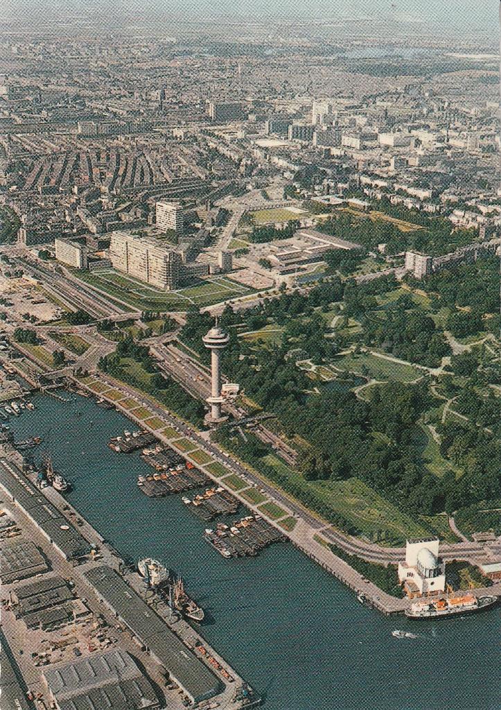 Luchtopname Rotterdam, Ophalen of Verzenden, 1960 tot 1980, Ongelopen, Zuid-Holland