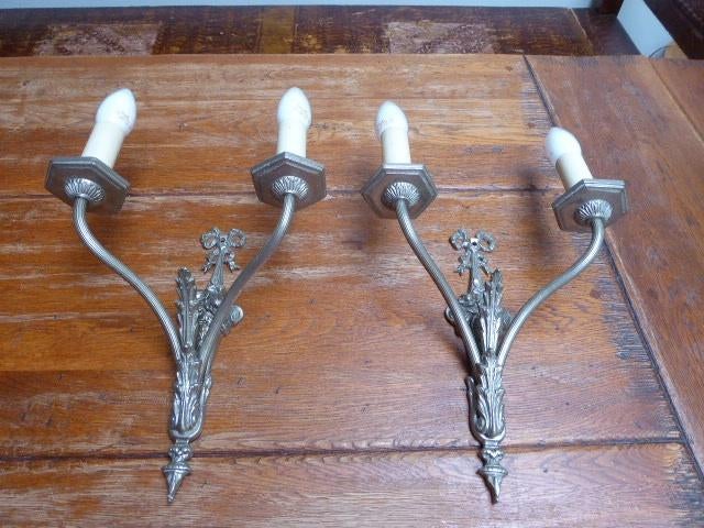2 art nouveau wandlampjes