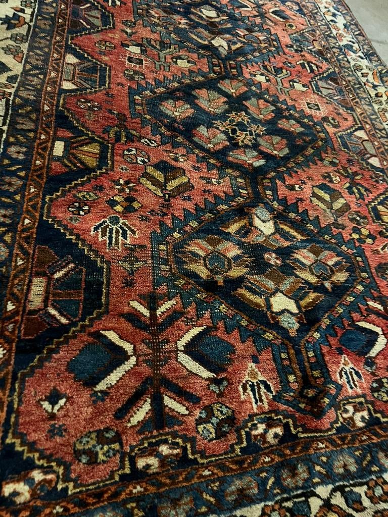 Oude perz handgeknoopte tapijt, Ophalen of Verzenden, Zo goed als nieuw, Rechthoekig, 200 cm of meer