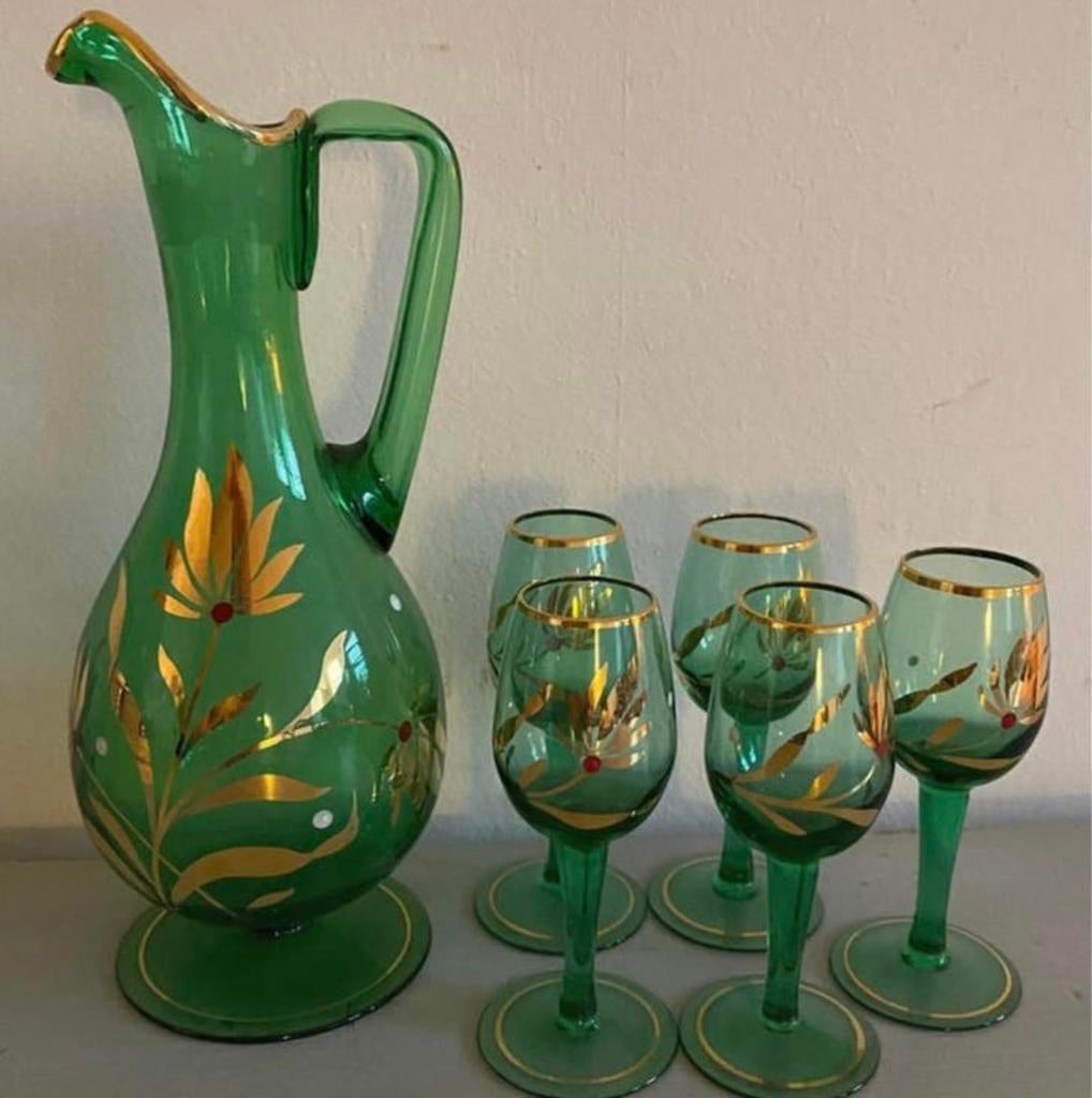 Karaf met glaasjes, Antiek en Kunst, Antiek | Glas en Kristal, Ophalen