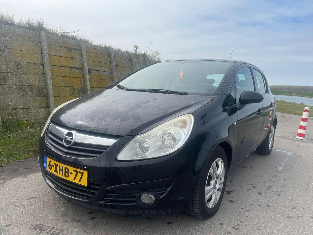 Opel Corsa 1.4 16V 5D 2009 Zwart APK tot december, Voorwielaandrijving, 1063 kg, 4 cilinders, Bedrijf