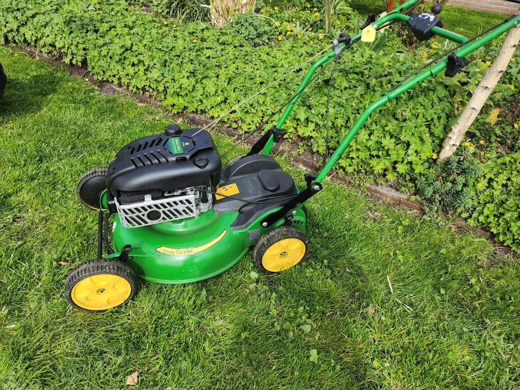 John Deere mulch grasmaaier met 7pk motor en aandrijving, Tuin en Terras, Gebruikt, Mulchfunctie, Benzine-grasmaaier, 50 cm of meer