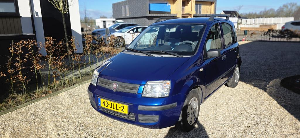 Fiat Panda 1.2 44KW 60PK 2009 Blauw met airco, Stof, 1242 cc, Origineel Nederlands, Handgeschakeld