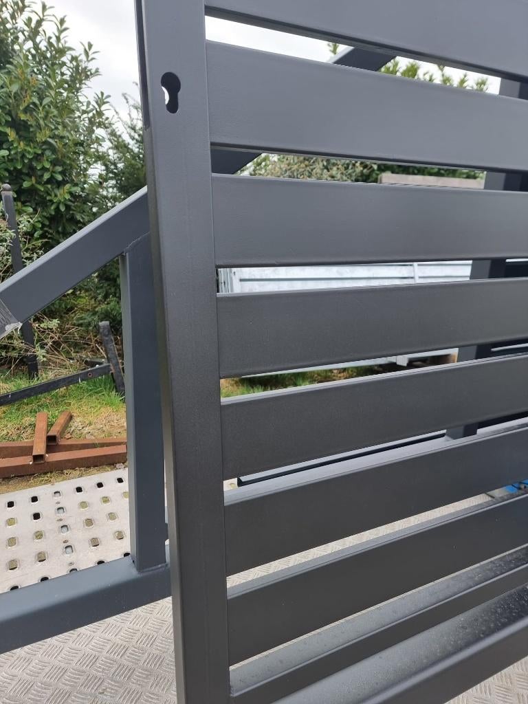 Nieuwe model schuifpoort: Adelaide in 4 en 5m compleet!, Met poort, Nieuw, IJzer, Spijlenhekwerk