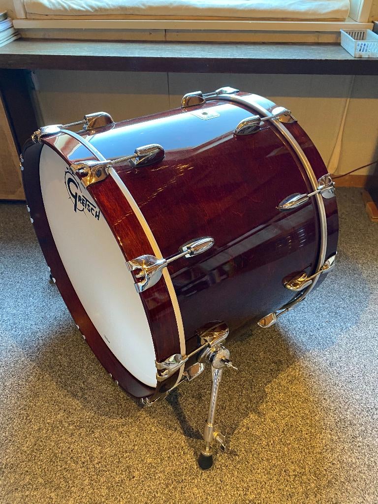Gretsch USA Custom Bassdrum 22x22 - Walnut Hoogglans, Ophalen of Verzenden, Zo goed als nieuw, Overige merken