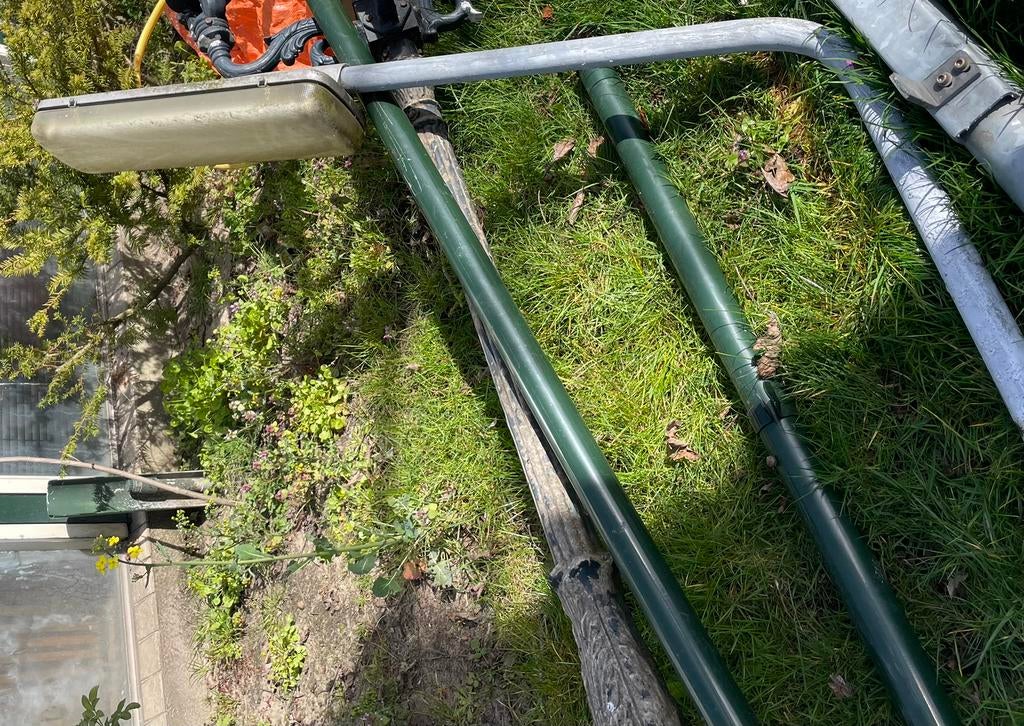 Grote straatlantaarn, Tuin en Terras, Buitenverlichting, Minder dan 50 watt, Ophalen of Verzenden, Hout, Netvoeding