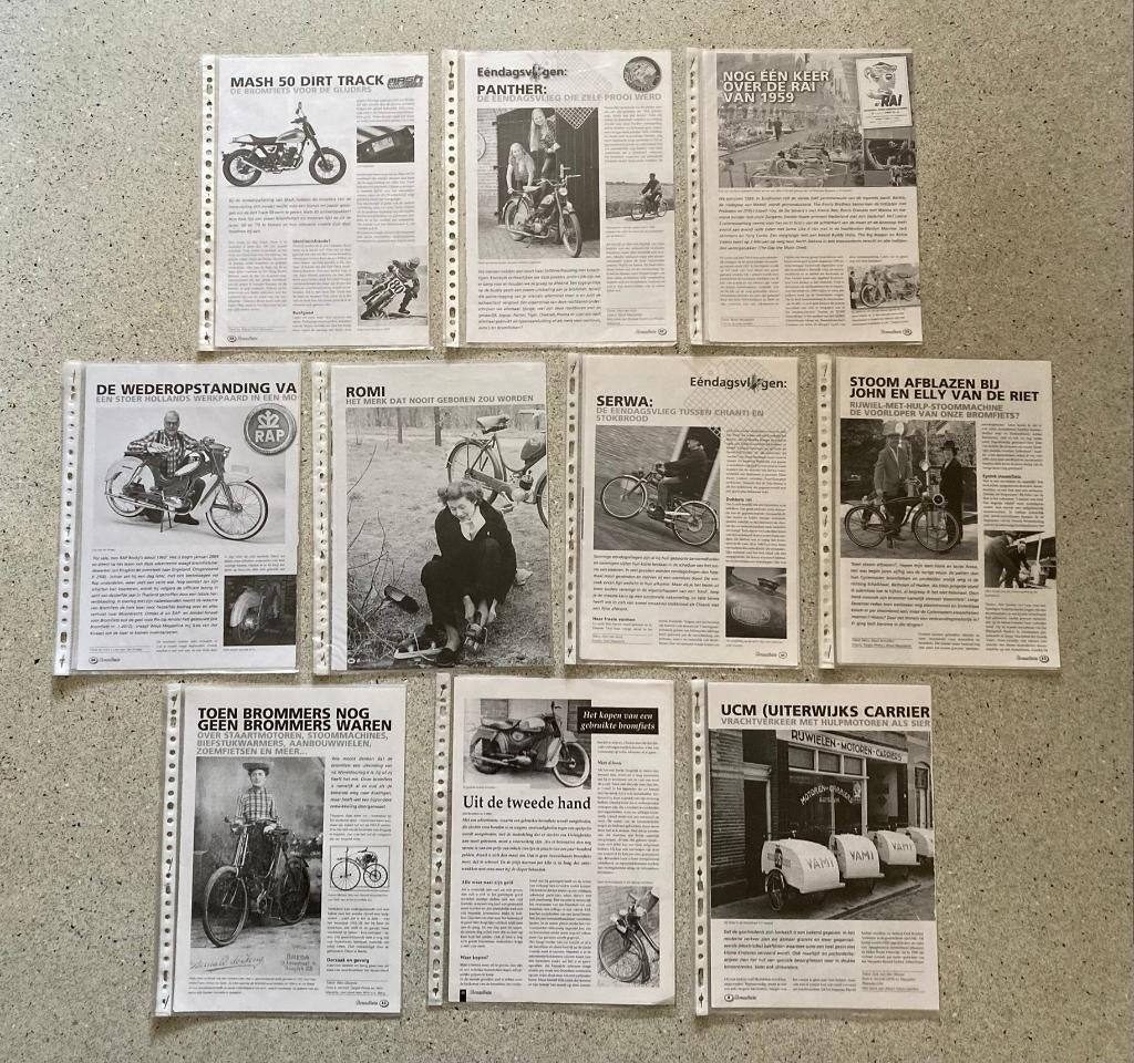 Unieke Map met veel documentatie diverse brommers set 2, Verzenden, Zo goed als nieuw