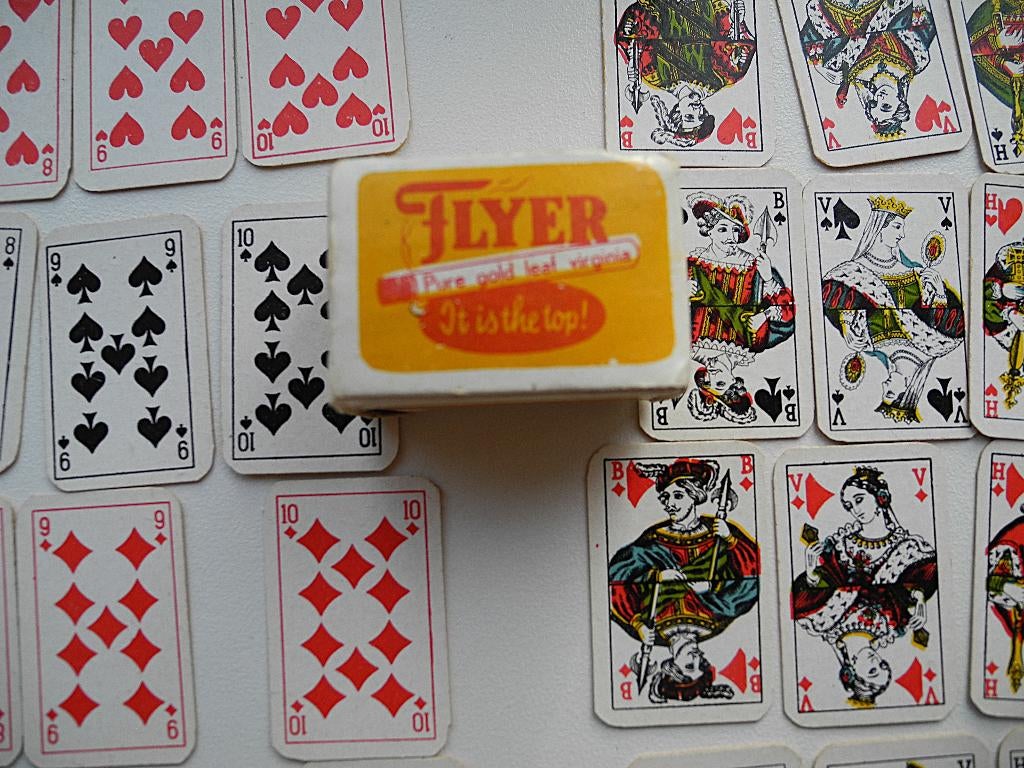 Compleet mini kaartspel – Flyer Gold Leaf – vintage reclame, Verzamelen, Ophalen of Verzenden, Gebruikt, Overige typen