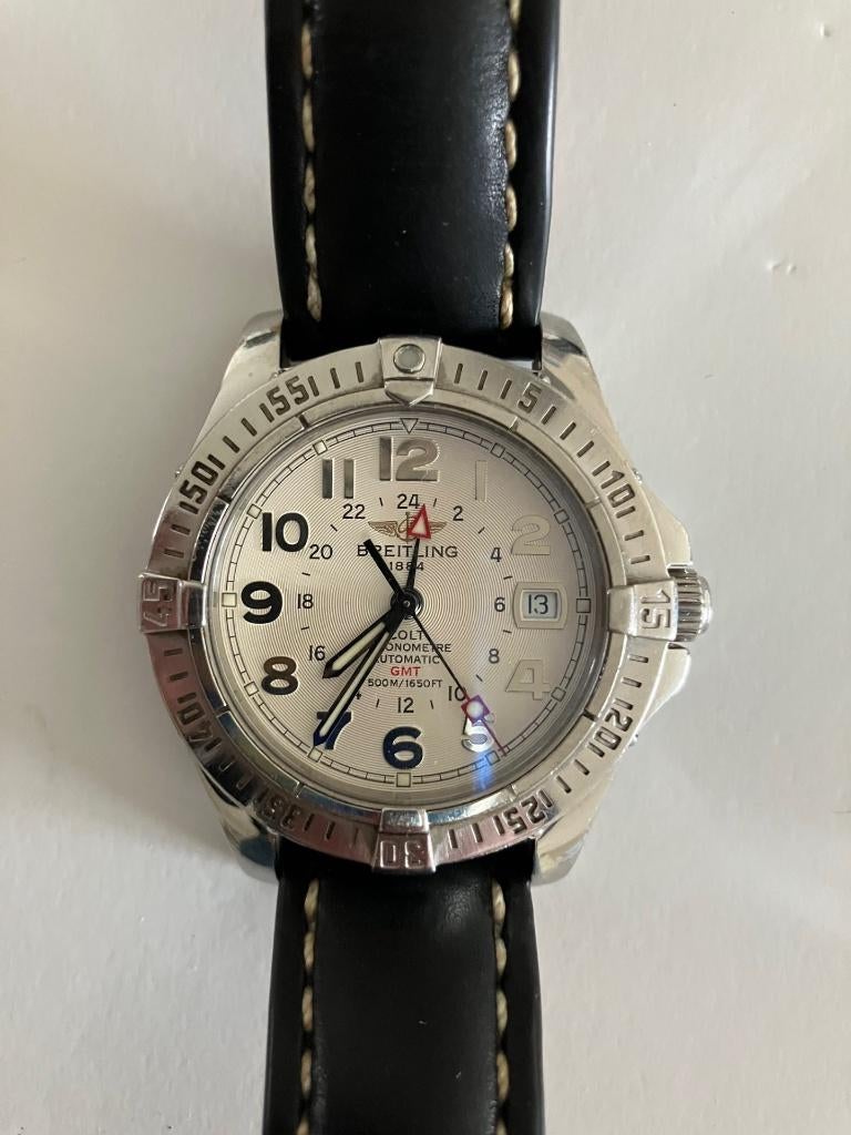 Breitling Colt GMT, Sieraden, Tassen en Uiterlijk, Horloges | Heren, Staal, Breitling, Polshorloge, Ophalen of Verzenden