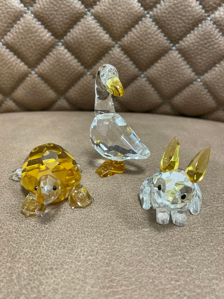 Swarovski kristallen dieren: eend, schildpad, konijn, Ophalen, -, Zo goed als nieuw, @