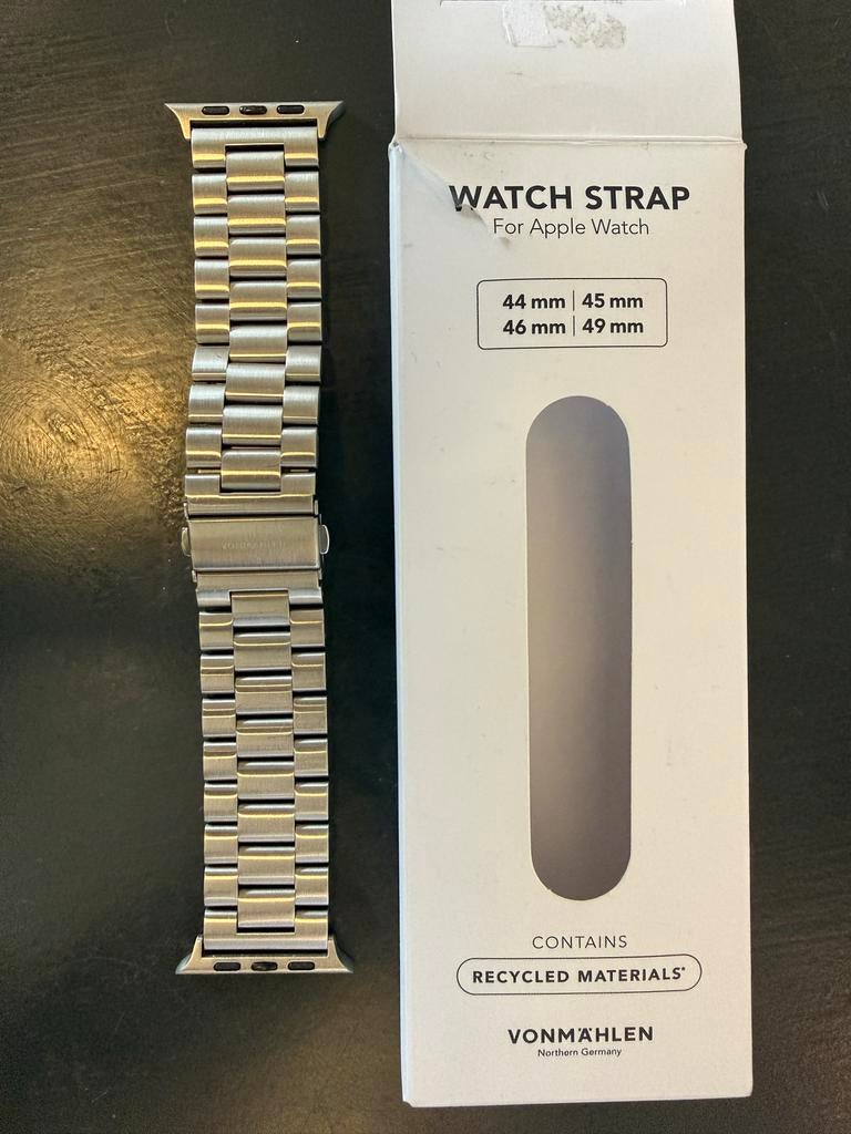 Vonmählen Apple Watch RVS bandje 44/45/46/49 mm, Ophalen of Verzenden, Gebruikt, Bandje