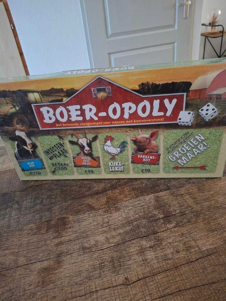 Boer opoly, Hobby en Vrije tijd, Gezelschapsspellen | Bordspellen, Ophalen of Verzenden, Nieuw