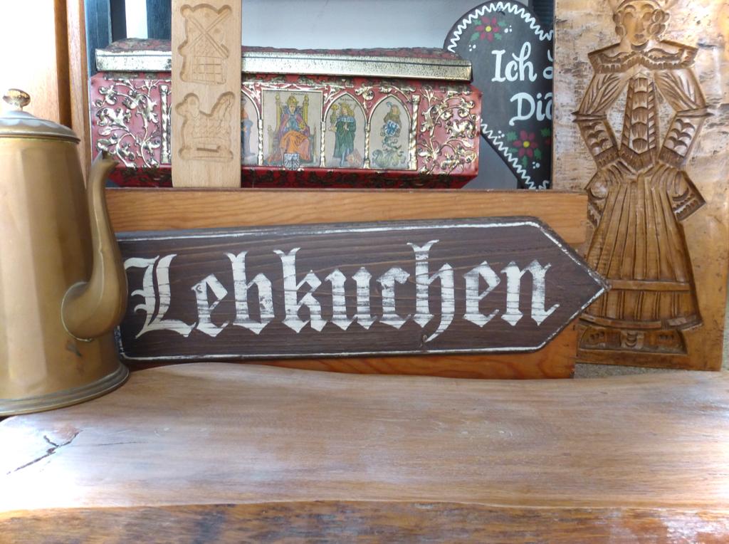 Handgeschilderd houten bord Lebkuchen / kerstmarkt decoratie, Nieuw, DeKameraadschap, Dj.kammeraat@telfort.nl, Bergenhuizen 6