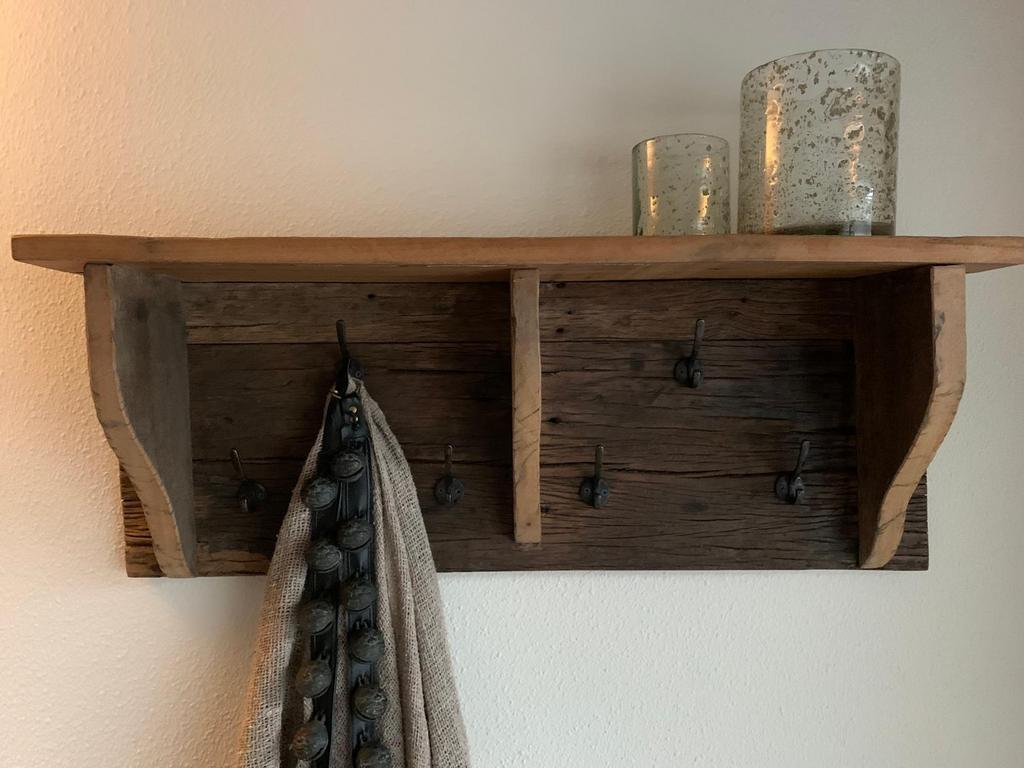 Stoer~Sober~Houten Regaal/Kapstok~Landelijk, Ophalen, Zo goed als nieuw