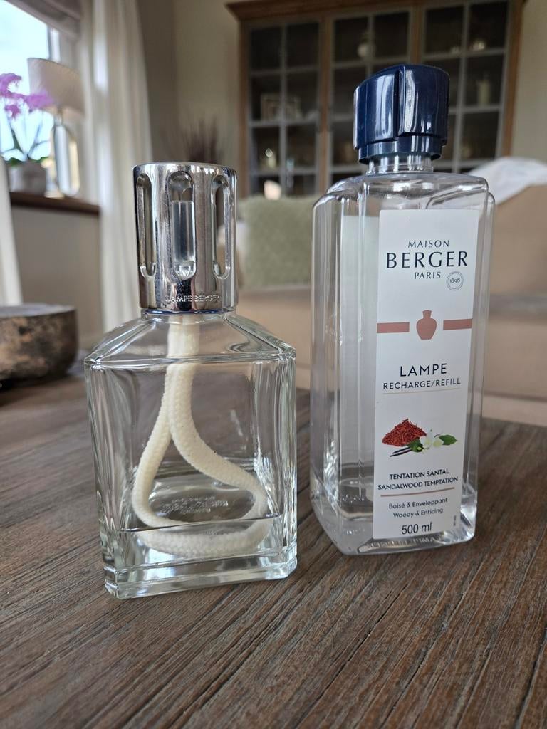 Lampe Berger brander met navulling Sandalwood Temptation, Ophalen of Verzenden, Zo goed als nieuw