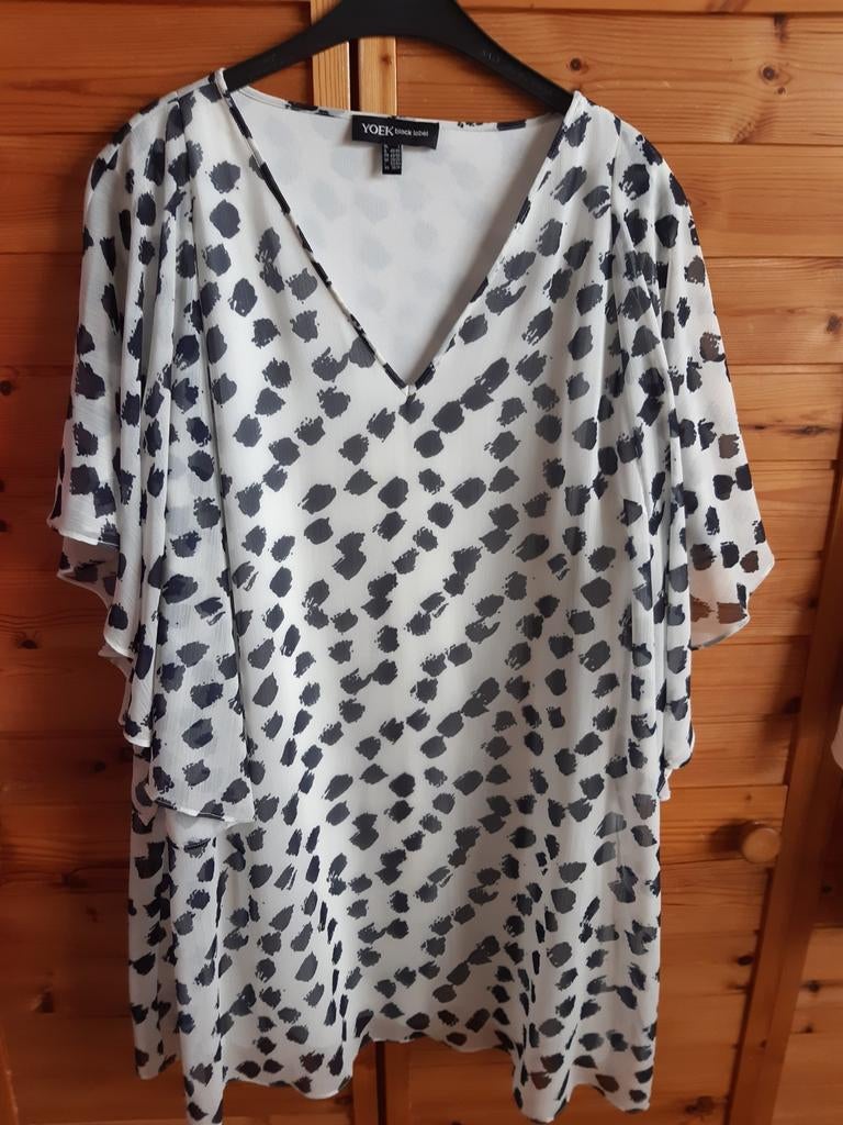 YOEK BLACK LABEL TUNIEK MAAT 46 - 48 ALS NIEUW, Kleding | Dames, Grote Maten, Ophalen of Verzenden, Zo goed als nieuw, Zwart, Blouse of Tuniek