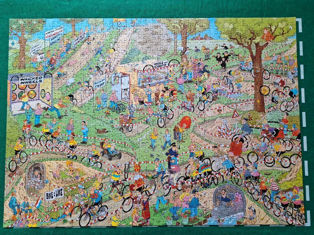 Haasteren 'Wereldkampioenschappen Veldrijden' 1000 stukjes, Ophalen, 500 t/m 1500 stukjes, Gebruikt, Legpuzzel