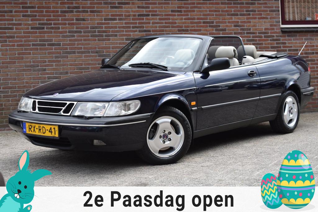 Saab 900 Cabrio 2.5 V6 SE '97 Leder Inruil mogelijk, Stoelverwarming, Gebruikt, Beige, 2498 cc