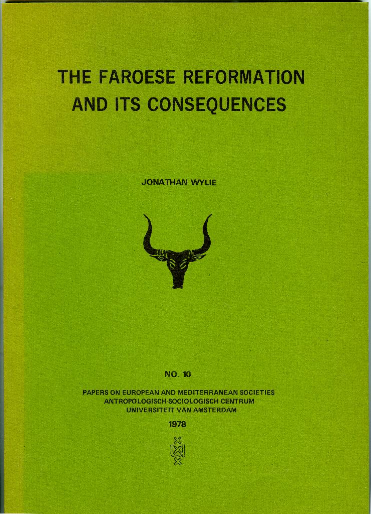 The Faroese reformation and its consequences, Sociale wetenschap, Ophalen of Verzenden, Jonathan Wylie, Zo goed als nieuw