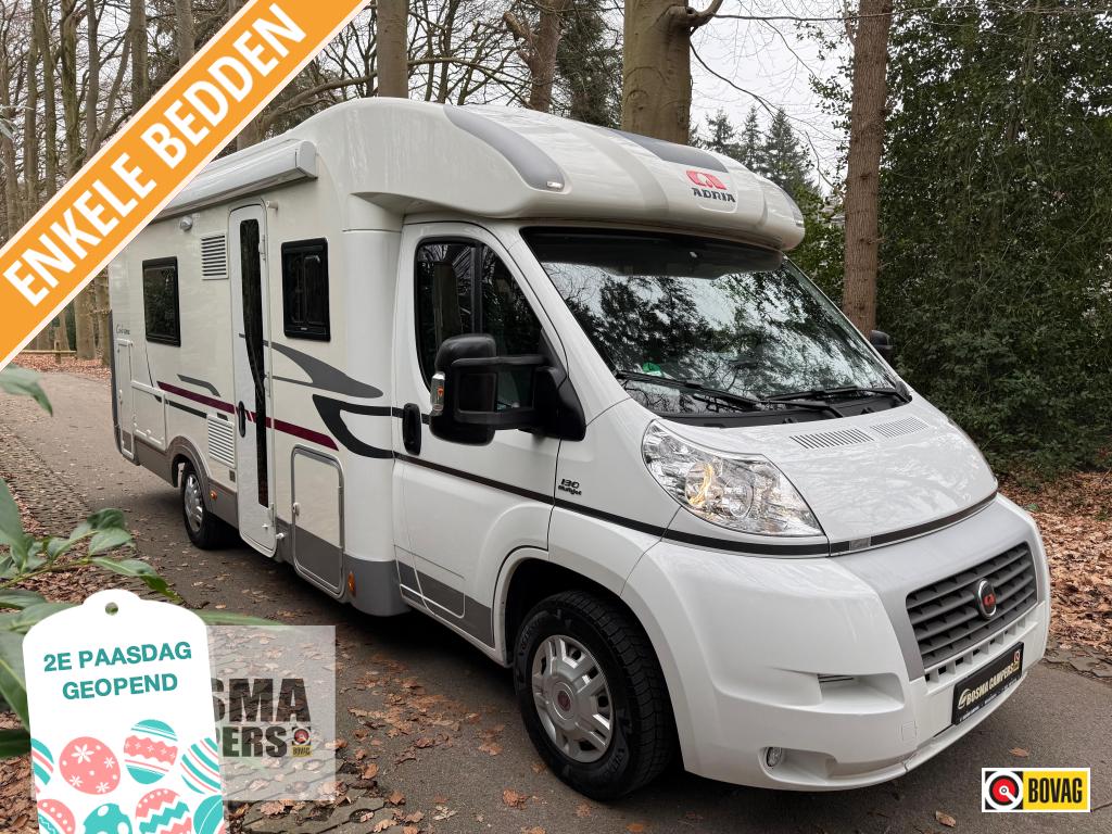 Adria Coral S 670 SLT Enkele Bedden Airco 2010, Ringverwarming, Fiat, Airbags, Tot en met 3