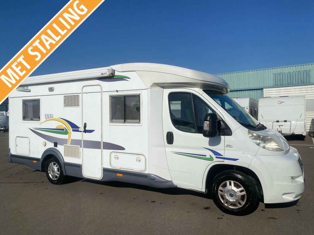 Chausson Welcome 85 bj 2007 +luifel stalling Fiat 4personen, Ringverwarming, Fiat, Koelkast, Airbags
