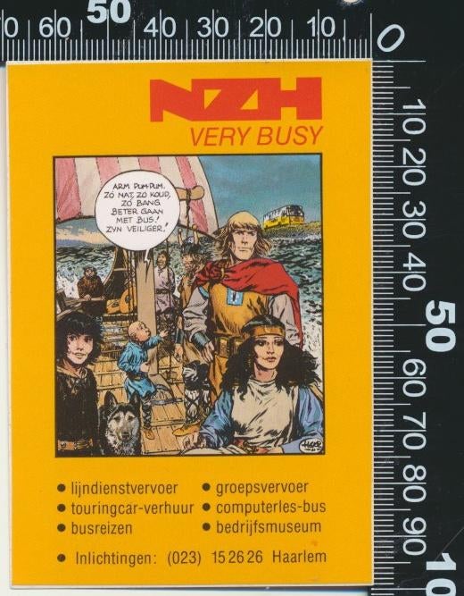 Sticker: NZH - Very busy - Haarlem (3), Verzamelen, Stickers, Zo goed als nieuw, Bedrijf of Vereniging, Ophalen of Verzenden