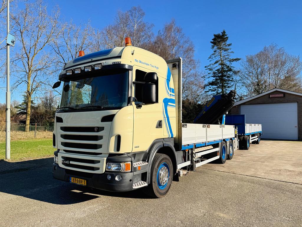 Scania G440 / 6x2 / Palfinger PK 34002SH + JUMBO 2-Assige, Automaat, Stof, Scania, Beige