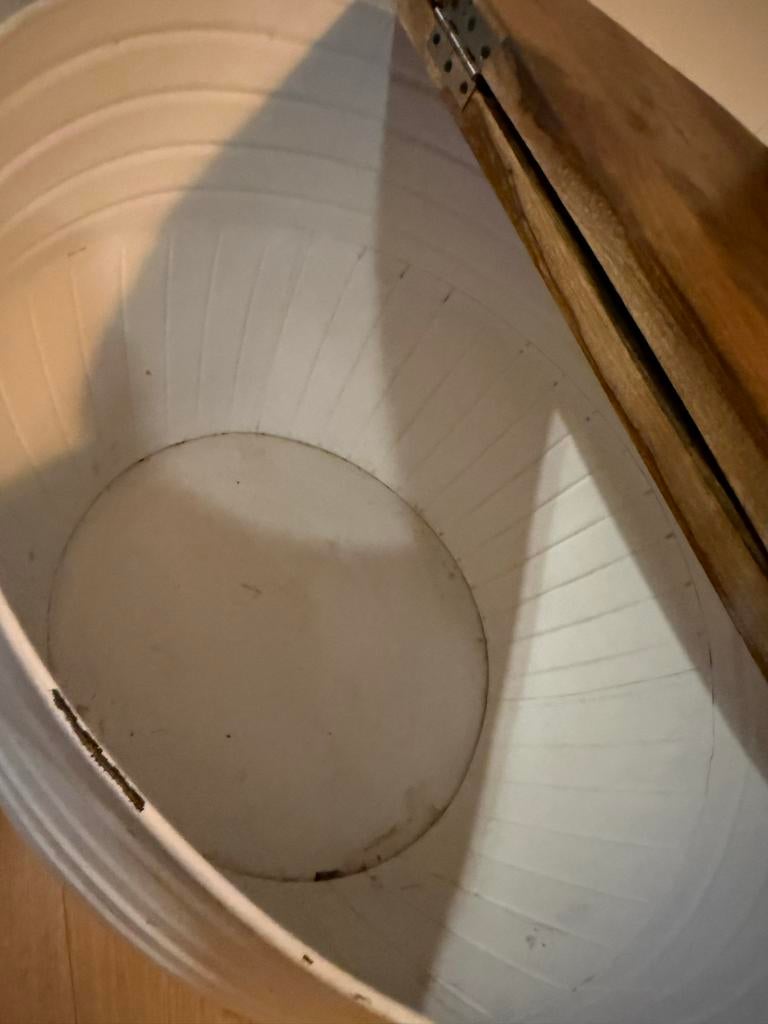 Handige stoere salon/bijzet tafel met opbergruimte, Ophalen, Gebruikt, Rond, 75 cm of meer